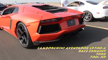 Lamborghini Aventador срещу Toyota Supra