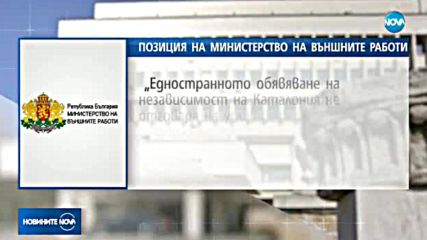 МВнР: България подкрепя териториалната цялост на Испания