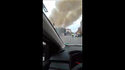 Пожар в центъра на София, гори сградата на бивше емблематично заведение