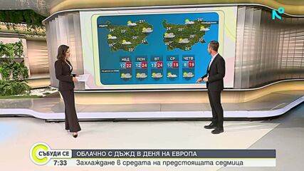 Облачно с дъжд в Деня на Европа