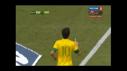 Argentina vs Brazil 2-2 Oscar 56'