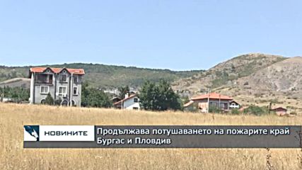 Продължава потушаването на пожарите край Бургас и Пловдив
