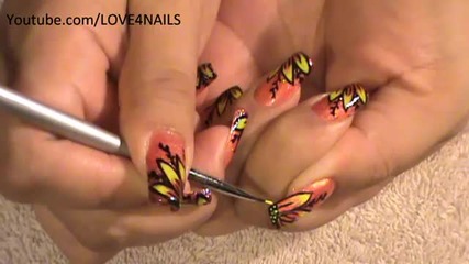 Nail Art Design Tutorial Peachie Side Flowers