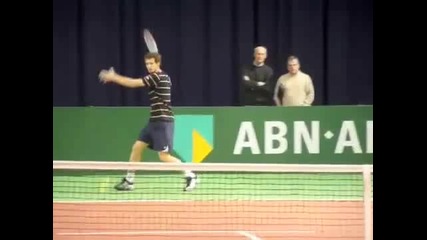 Andy Murray trnira v rotterdam 