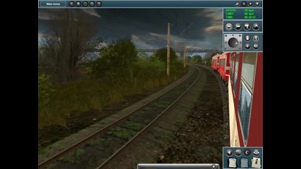 (с реален звук) Бърз влак пристига на гара Перник (бдж Симулатор 2010)