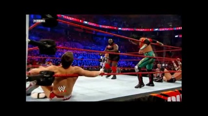 Clothesline - Mark Henry eliminated Yoshi Tatsu Royal Rumble 2011