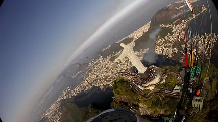 Птичи поглед над статуята на Исус Христос - Рио де Жанейро