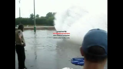 Sportbike water wheelie