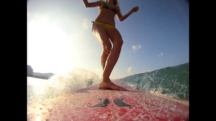 Hawaiian Longboarding Girl 