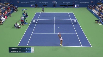 Caroline Wozniacki vs Petra Cetkovska Us Open 2015 R2