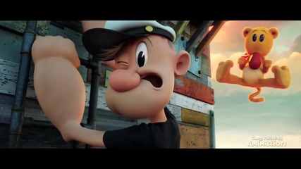 морякът Попай - видео тест - бг тийзър трейлър # Popeye Sneak Peek 1 Animated Movie trailer 2016 Hd