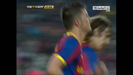 Barcelona 1 - 0 Ac Milan (goal D. Villa) 