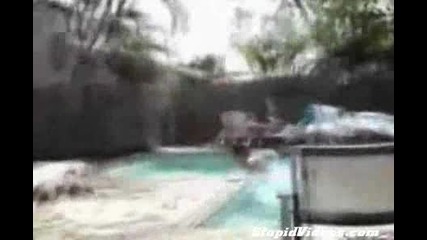 Леко пребиване преди скачане в басейн