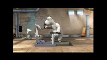 Пиксар - белия мечок на фитнес