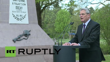 Germany: Gauck visits former WWII POW camp ahead of V-Day