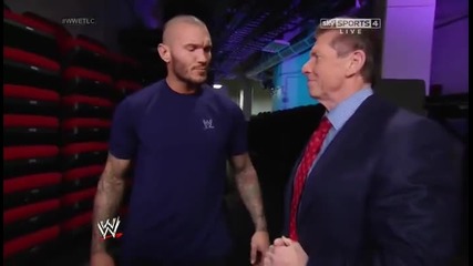 Винс и Ренди се ръкостискат (зад кулисите) / Wwe Tlc 2013