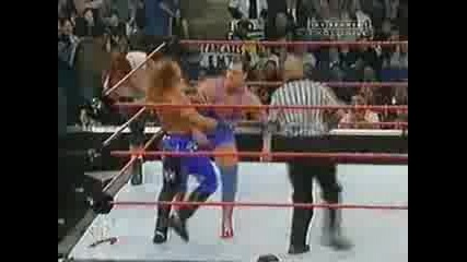 Wwf - Raven & Kurt Angle vs Big Show - Hardcore Match -