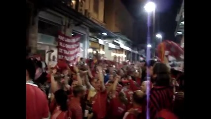 Liverpool fans sing Ring of fire