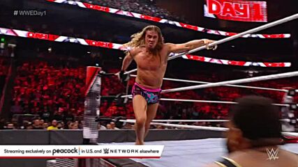 Montez Ford soars over the ring post to take out RK-Bro: WWE Day 1 2022 (WWE Network Exclusive)