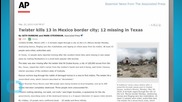 Twister Kills 13 in Mexico Border City; 12 Missing in Texas