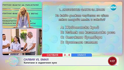 Червеният цвят на плодовите млека се дължи на... буболечки