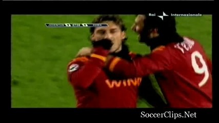 Juventus vs Ac Roma 1 - 1 Totti goal 