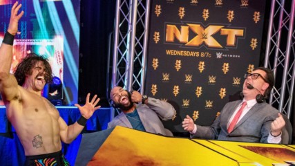 Eric Bugenhagen rocks out with the NXT announce team: WWE.com Exclusive, March 6, 2019