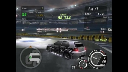 Need For Speed U2 - 2 laps 380.xxx my record 