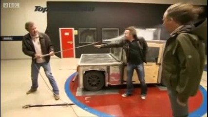 Electric car wind tunnel out - take - Top Gear - Bbc