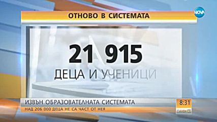 Над 206 000 деца са извън образователната система