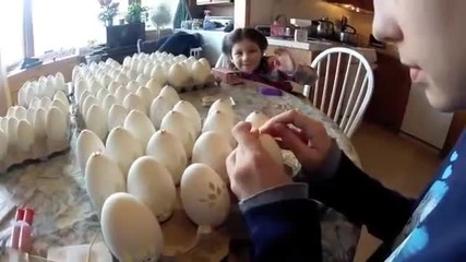 Гравиране на яйца в семеен екип