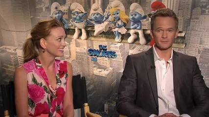 Smurfs Neil Patrick Harris and Jayma Mays Interview