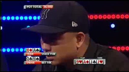 Tom Dwan durrrr vs Jc Tran страхотен блъф