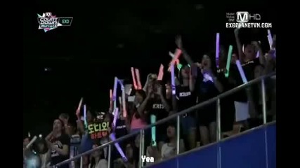 [vietsub]130829 Exo - Intro Wolf Growl What s Up La M Countdown