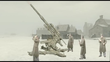 German 88mm Aa gun firing simulation 