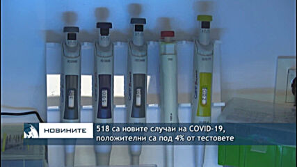 518 са новите случаи на COVID-19, положителни са под 4% от тестовете