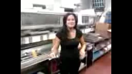 Pretty Girl trying Cinnamon Challenge