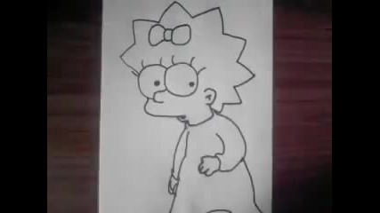 How to draw Maggie Simpson 