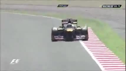 F1 Гран при на Испания 2013 - Vergne пука задна дясна гума [hd]