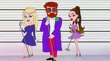 Who Is Fancy ft. Meghan Trainor & Ariana Grande - Boys Like You (official animated video 2o15)