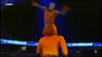 Springboard Double Forearm Smash - Sin Cara