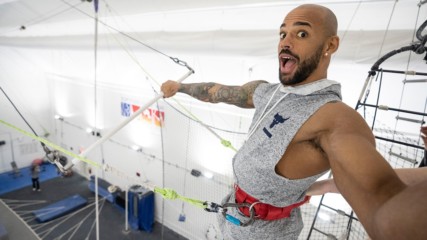 Ricochet and Kacy Catanzaro fly at Trapeze School in New York City: WWE Now