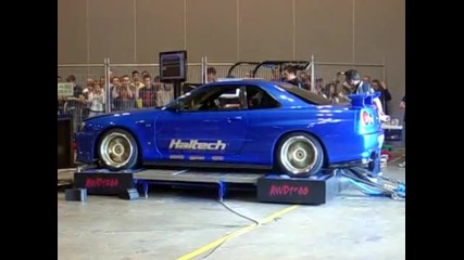 тест на Nissan Skyline R34 Gtr 700hp