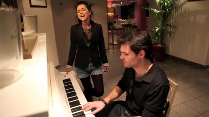 My tour manager Anthony got skills on piano! 