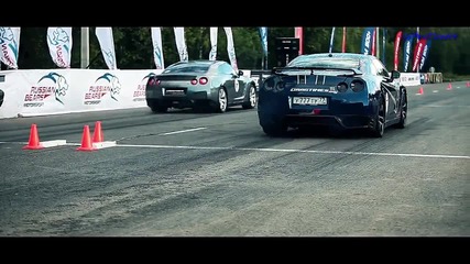 Nissan Gt-r Ams Alpha 12+ срещу Bugatti Veyron Super Sport