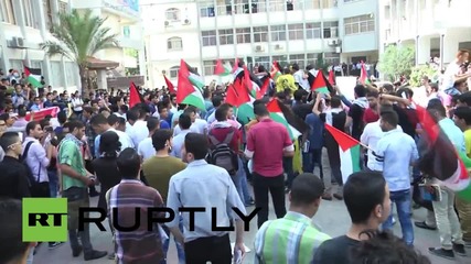 State of Palestine: Gazan students rally in solidarity with West Bank & E. Jerusalem