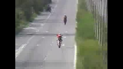Crazy Bulgarian On A Motorbike Verses Bmw