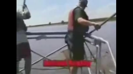 Риба удря рибар в топките 