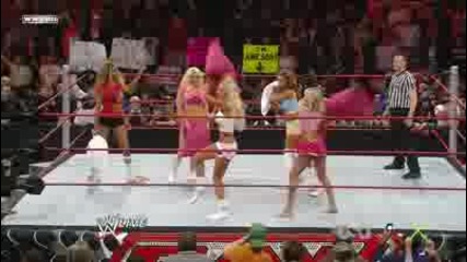 Raw Divas Pillow Fight Match (maryse, Alicia, Kelly, 