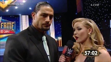 Roman Reigns Interview Red Carpet Hall of Fame 2014